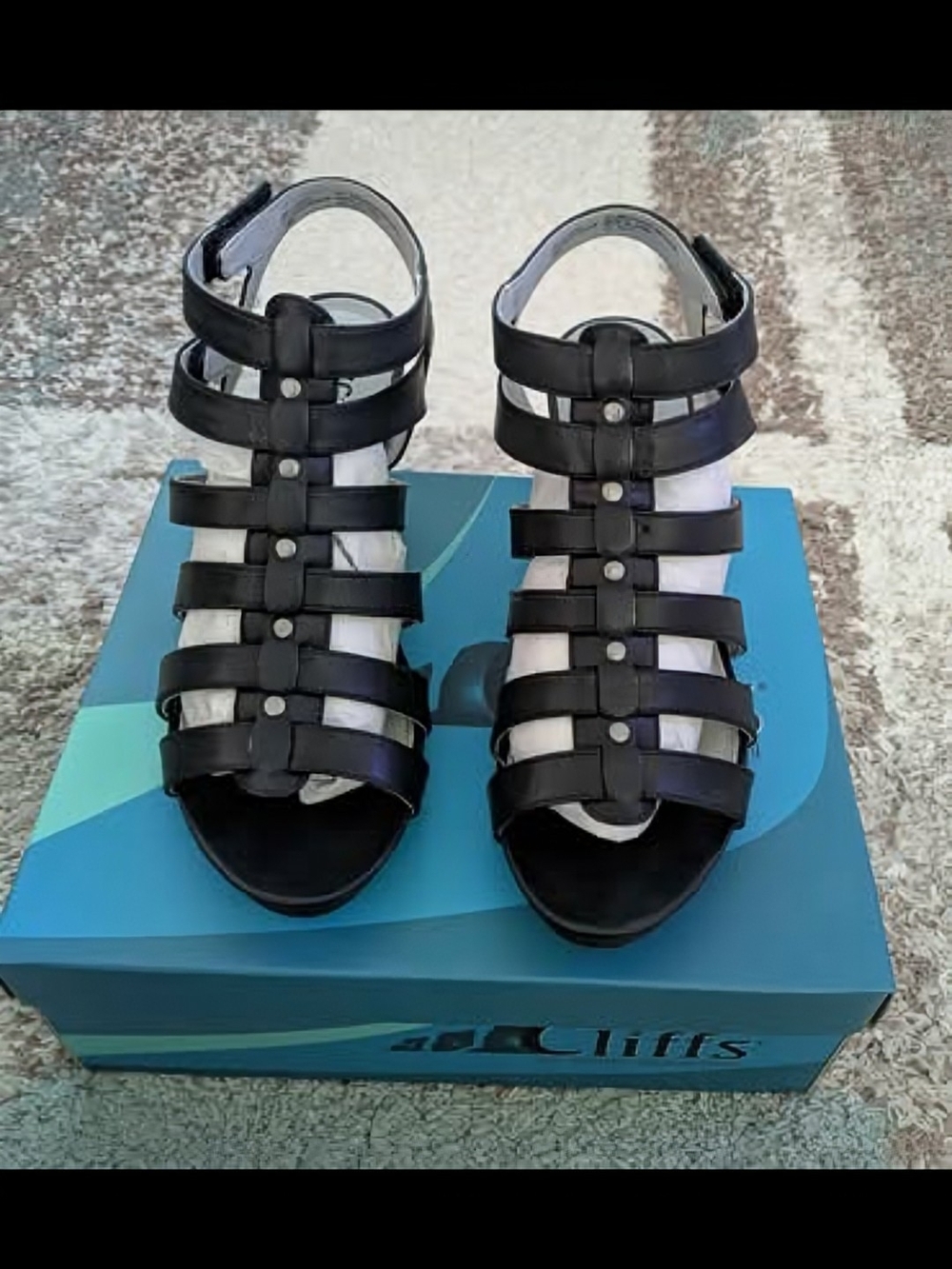 Women's Cliffs by White Mountain Vivaldi Studded Caged Sandal Size 10